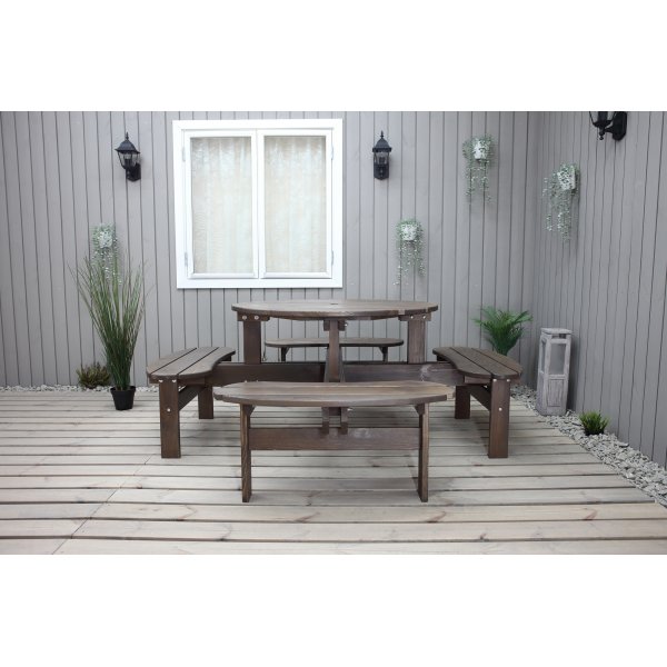 Ronda meubelgroep - Tuinbank & tafel in één - Bruin Ronda meubelgroep - Tuinbank & tafel in één - Bruin