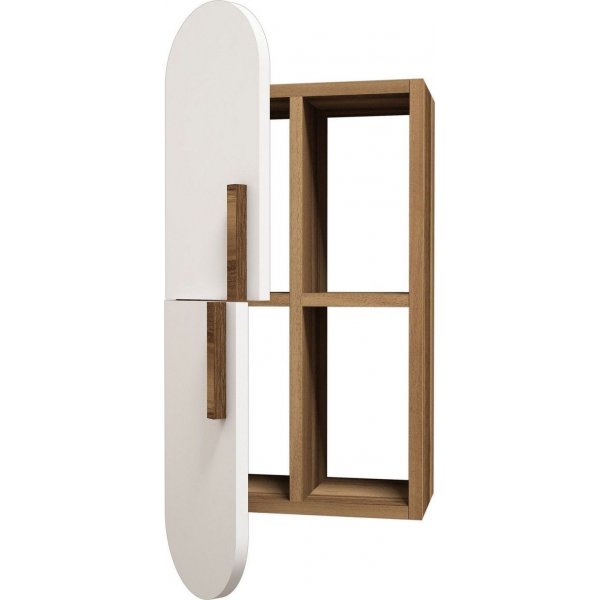 Rose wandplank - Walnoot/wit Rose wandplank - Walnoot/wit