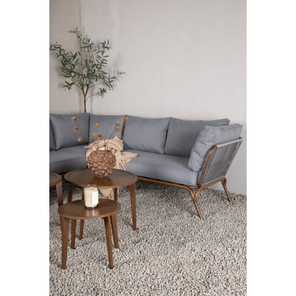 Groupe de canapés d'angle Roxo - Marron/gris Groupe de canapés d'angle Roxo - Marron/gris