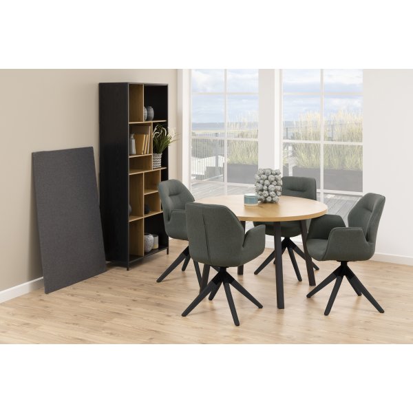 Fauteuil Aura - Gris foncé/noir Fauteuil Aura - Gris foncé/noir