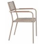 Matgrupp med 8 stolar och matbord 230 x 100 cm beige/natur - Menton/Pino