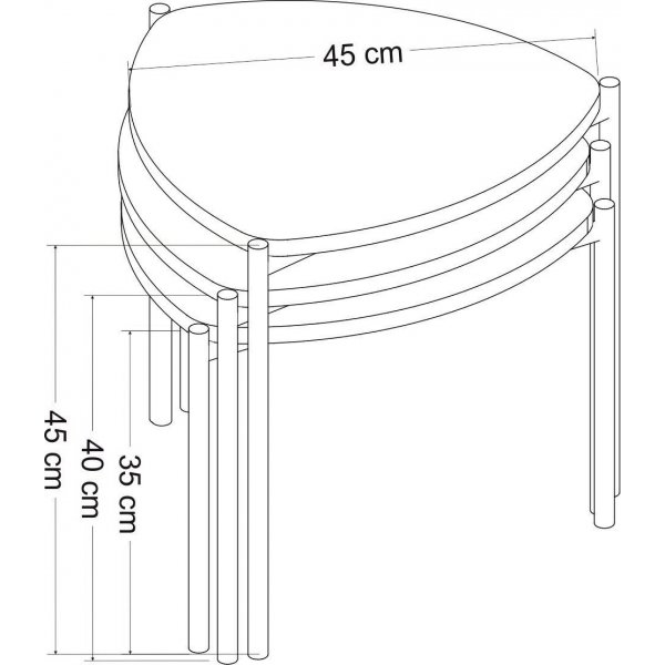 Lenny satsbord 45 x 45 cm - Vit Lenny satsbord 45 x 45 cm - Vit