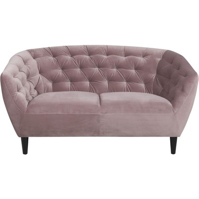 Felicia 2-sits soffa - Rosa (Sammet)