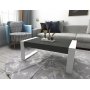 Retro soffbord 90 x 50 cm - Vit/antracit