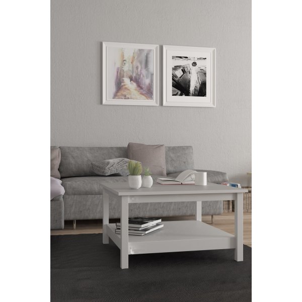 Table basse Madrid 81 x 81 cm - Blanc Table basse Madrid 81 x 81 cm - Blanc