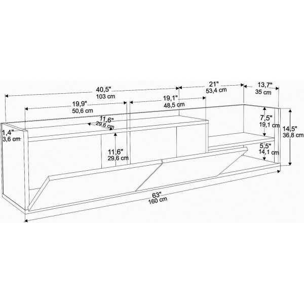 Banc multimdia Krog - Chne/anthracite