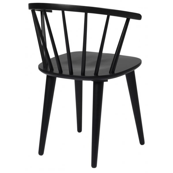 Smokey matgrupp, runt matbord med 4 st Dalsland karmstol - Grbetsad ek/svart + 4.00 x Stolsdyna