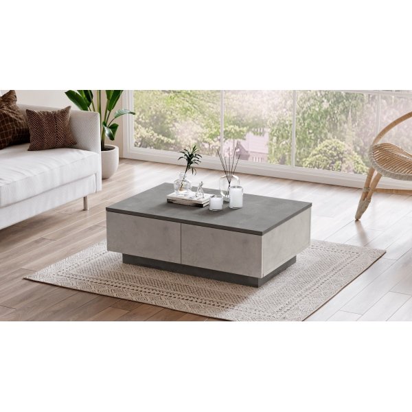 Table basse Luvio 17, 90x60 cm - Argent/anthracite Table basse Luvio 17, 90x60 cm - Argent/anthracite