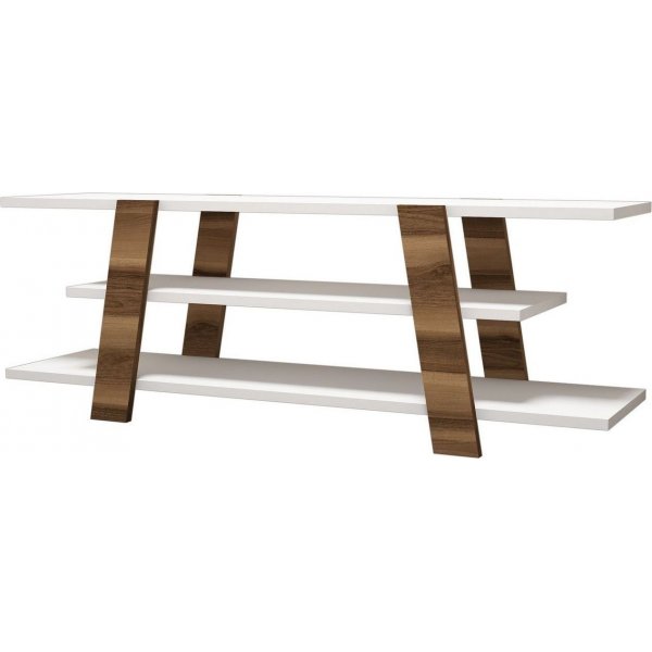 Banc multimédia Flower - Noyer/blanc Banc multimédia Flower - Noyer/blanc