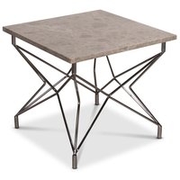 Cliff soffbord 55 x 55 cm - Beige marmor / Krom Cliff soffbord 55 x 55 cm - Beige marmor / Krom