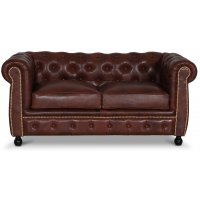 Chesterfield Old England 2-sits soffa - antikbehandlat skinn Chesterfield Old England 2-sits soffa - antikbehandlat skinn