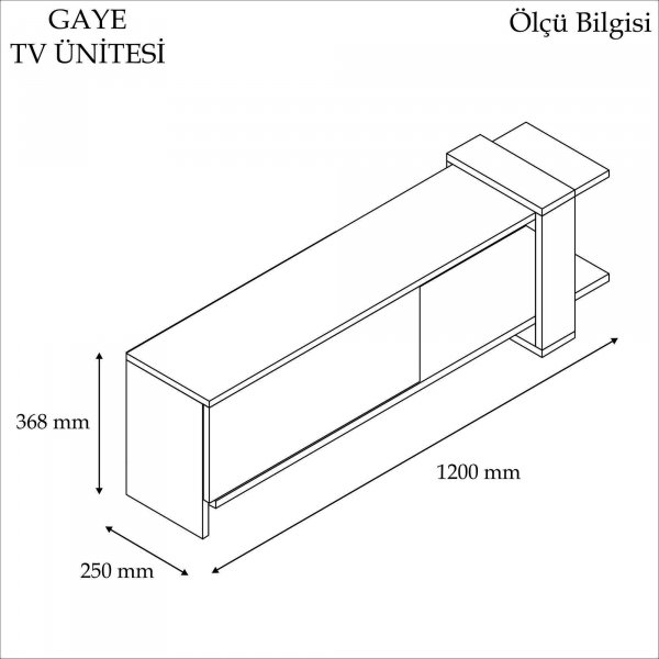 Gaja TV-bänk - Valnöt/vit Gaja TV-bänk - Valnöt/vit
