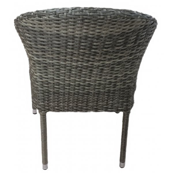 Belle stapelbar karmstol i konstrotting med sittdyna - grå Belle stapelbar karmstol i konstrotting med sittdyna - grå