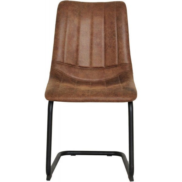 Chaise de salle  manger courbe - Marron