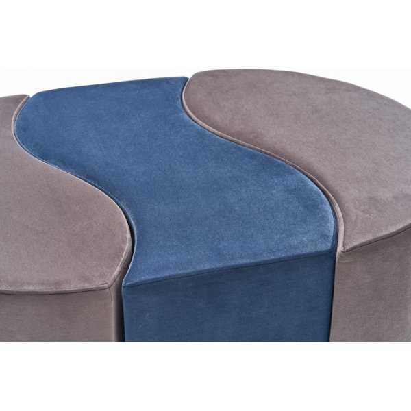 Pouf Alya - Vison/bleu Pouf Alya - Vison/bleu