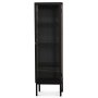 Revel vitrinskp 140x40 cm - Svart / Glas