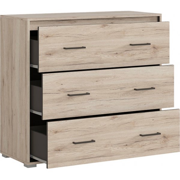 Ladekast Ronse - Eiken/grijs Ladekast Ronse - Eiken/grijs