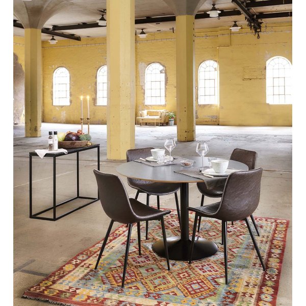 Madrid matstol - Mrkbrun vintage