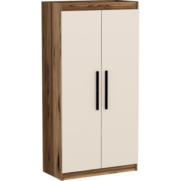 Akser kledingkast - Licht walnoot/beige