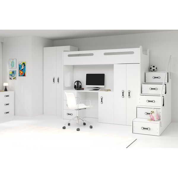 Max lofts�ng med skrivbord 80 x 200 cm - Valfri f�rg