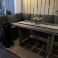 Kundbild Torekov loungegrupp vänster - Grå konstrotting: Hörnsoffa Torekov med bord...