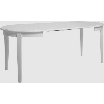 Lucan 3 runt vitt matbord frlngningsbart 95-195 x 95 cm