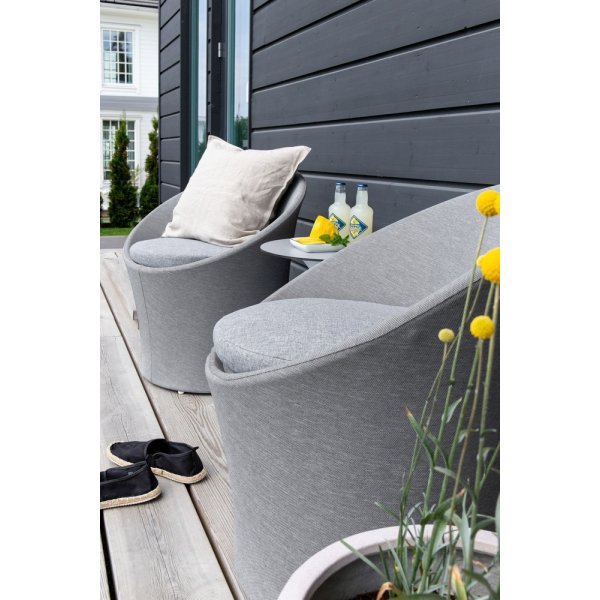 Groupe lounge Spoga - Gris/Blanc Groupe lounge Spoga - Gris/Blanc