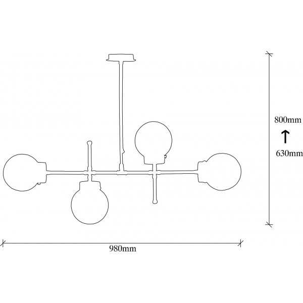 Plafonnier Mudoni 951 - Or/blanc