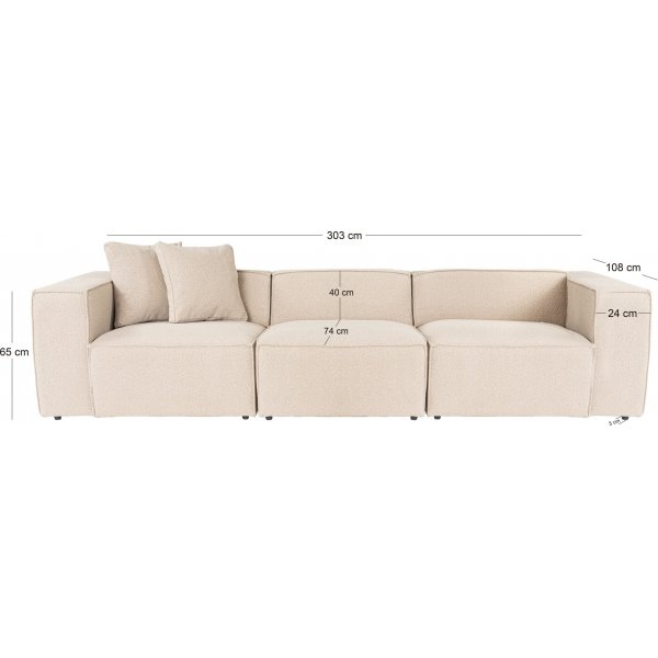 Lora 3-sits soffa - Peach Lora 3-sits soffa - Peach