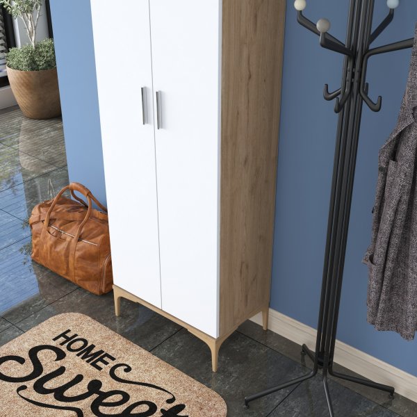 Armoire Esa - Noyer/blanc