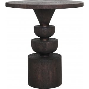 Table d'appoint Tabla 47,5 cm - Bois de manguier laqu marron