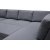 Dream bäddsoffa med förvaringar vändbar U-soffa i mörkgrått tyg + Möbelvårdskit för textilier