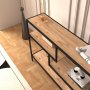 Hernes avlastningsbord 100 x 28 cm - Ek/svart
