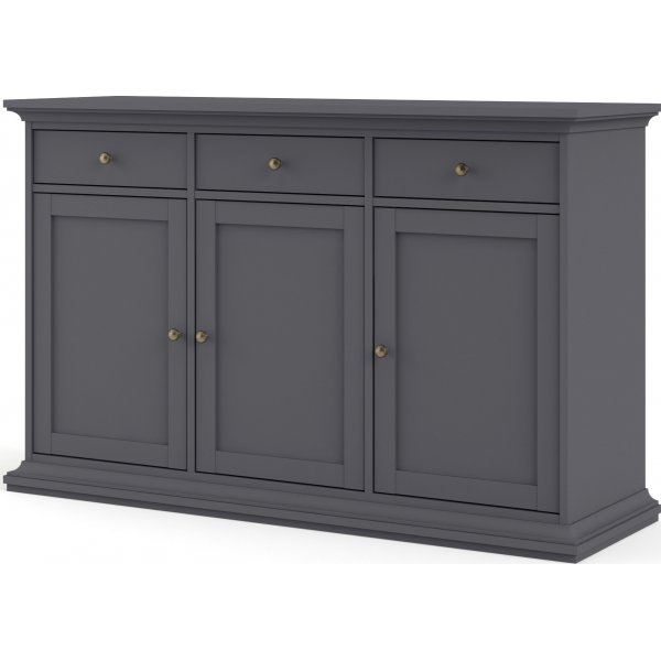 Paris skänk med 3 skåp och 3 lådor - Grå Paris skänk med 3 skåp och 3 lådor - Grå