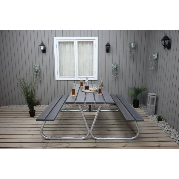 Stabiele bankenset zonder rugleuning - Grijs