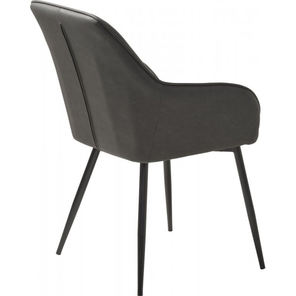 Boston Fauteuil in grijs PU Boston Fauteuil in grijs PU