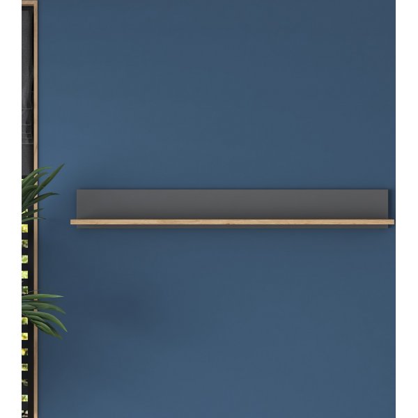 Algot vägghylla 120 cm - Valnöt/antracit Algot vägghylla 120 cm - Valnöt/antracit