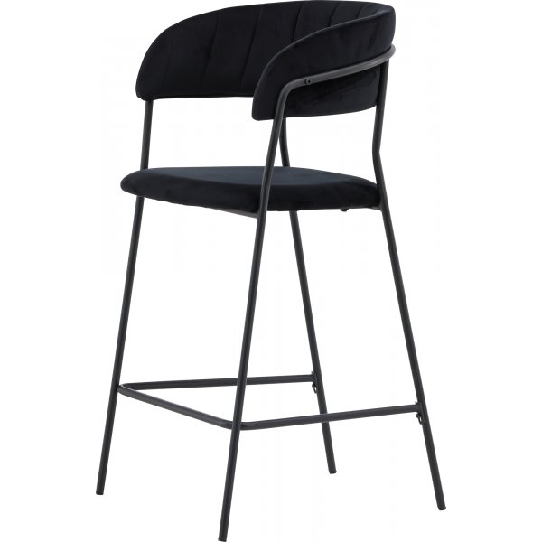 Tabouret de bar Lui - Velours noir Tabouret de bar Lui - Velours noir