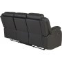 Mozart 3-sits Reclinersoffa - Svart PU