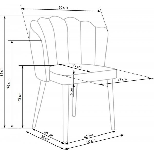 Cadeira matstol 386 - Rosa