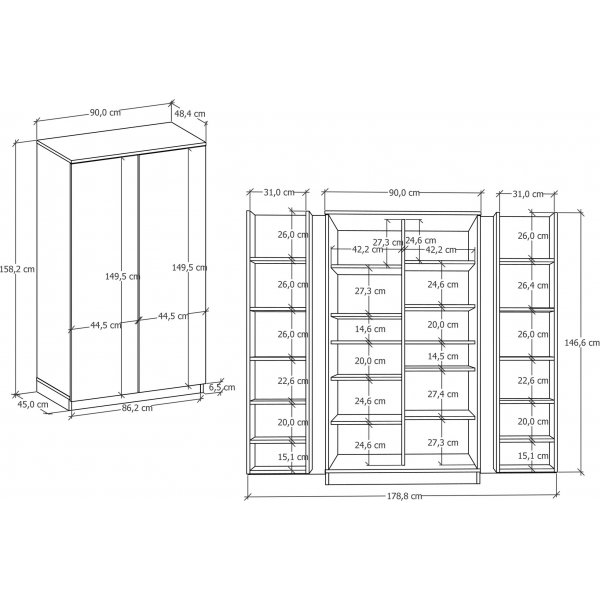 Paose garderob - Vit Paose garderob - Vit