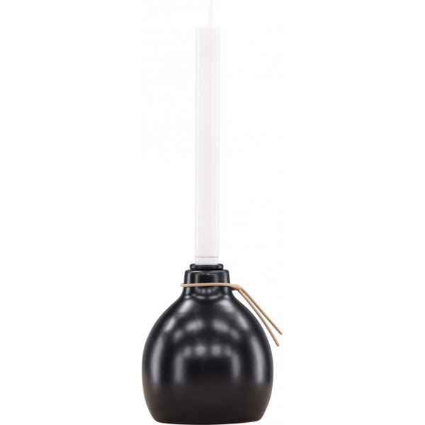 Bougeoir LED Ulricehamn 32 x 12 cm - Noir/Blanc