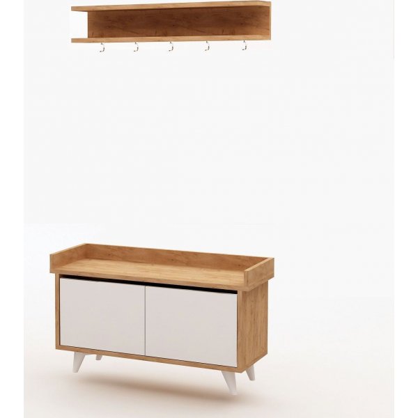 Meuble d\\\'entre Arasso - Chne/blanc