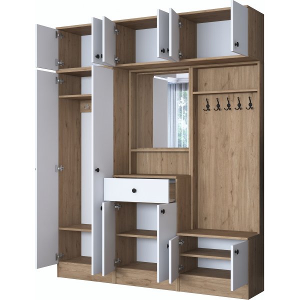 Mendy hallmbel - Vit/valnt