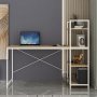 Smart skrivbord - Furu/vit