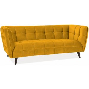 Renae 3-sits soffa i gul sammet