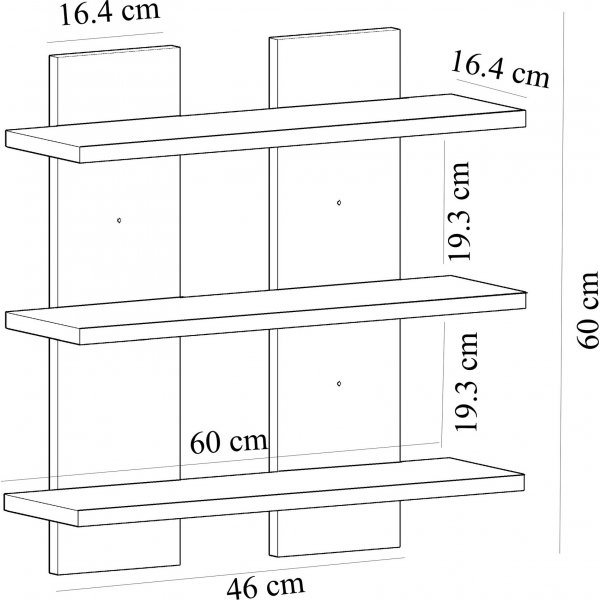 Lela wandplank - Wit Lela wandplank - Wit
