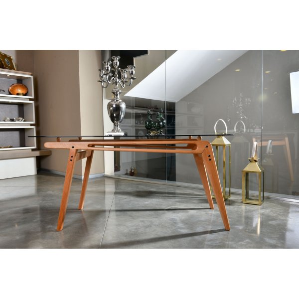 Palace matbord 160 cm - Ek/glas