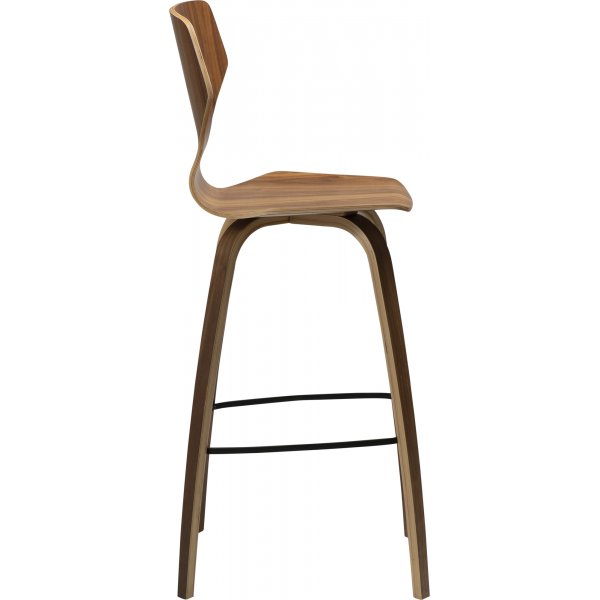 Tabouret de bar SIT - Placage noyer