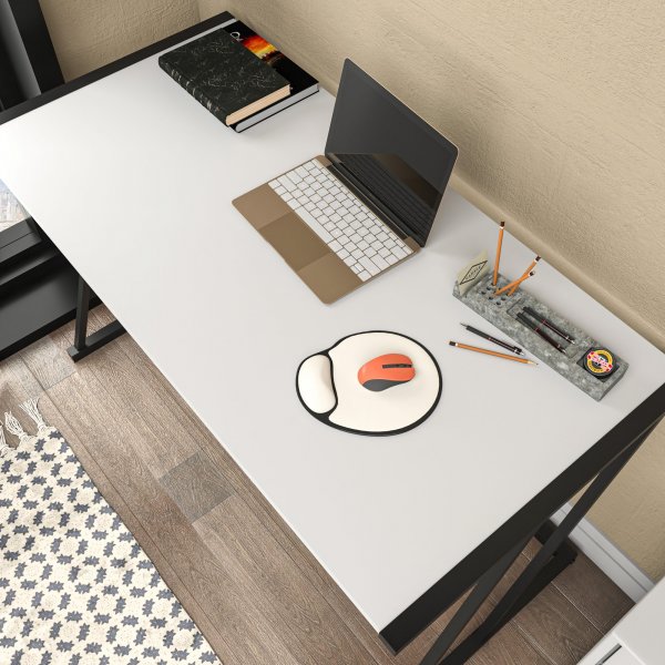 Bureau Adlade 114 x 60 cm - Noir/blanc